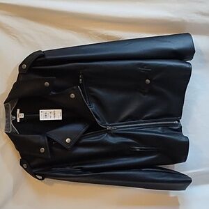 Bar III Faux Leather Moto Jacket